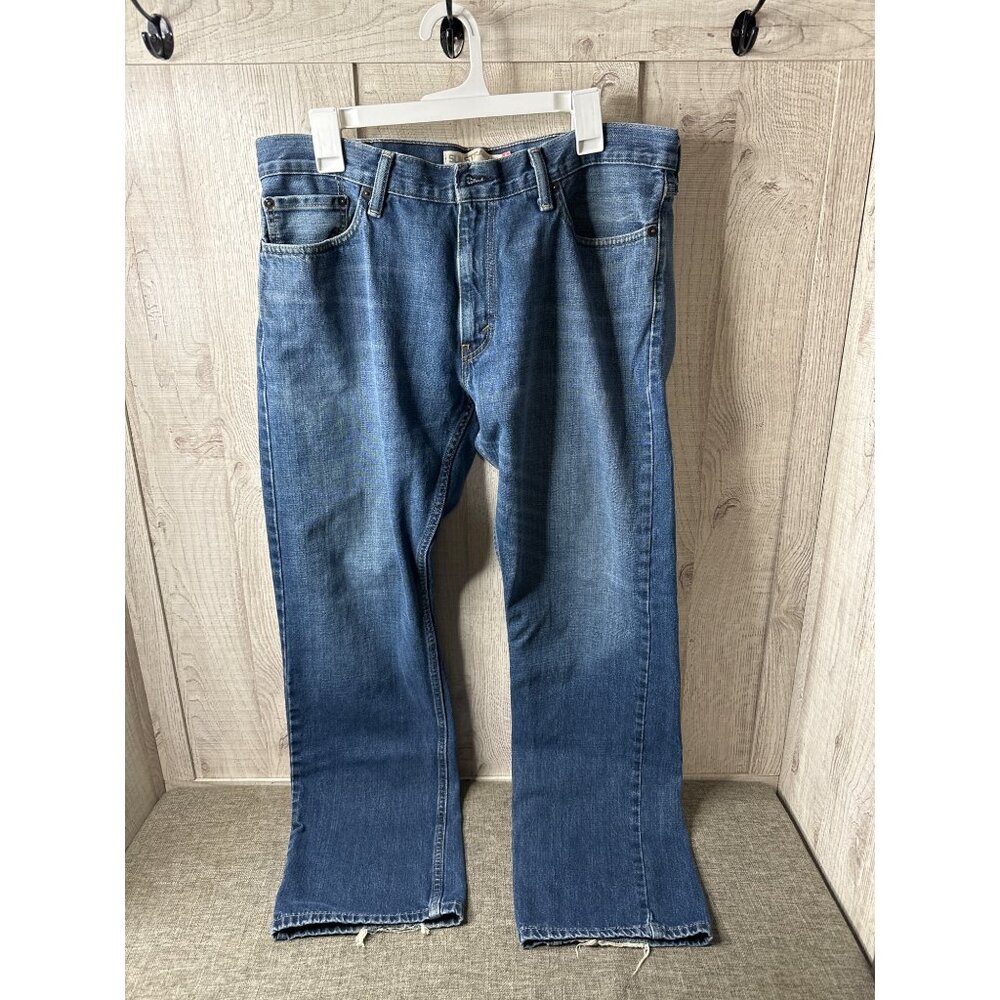 Levis 514 Slim Straight Mens Jeans 36x32 Blue Denim Classic Style
